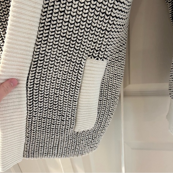 The Kooples NWT Navy Striped Long Line Cardigan - Picture 9 of 11